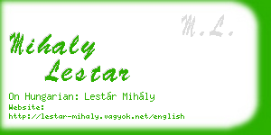 mihaly lestar business card
